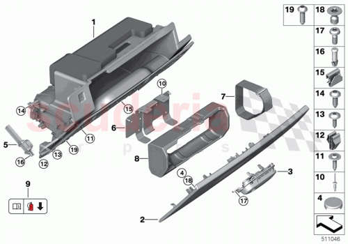 Part Diagram for Rolls Royce 51165A0E744