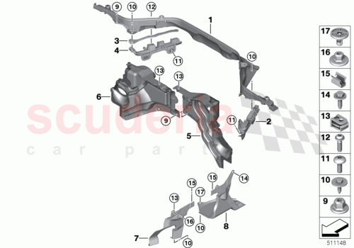 Part Diagram for Rolls Royce 61137951005
