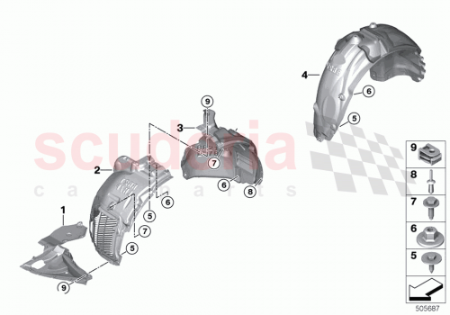 Part Diagram for Rolls Royce 51717494401
