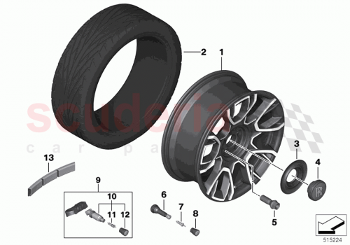 Part Diagram for Rolls Royce 36 14 1094874