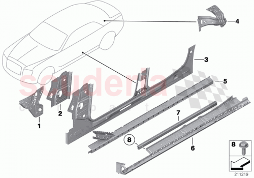 Part Diagram for Rolls Royce 41117283808