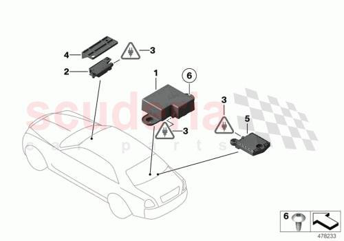Part Diagram for Rolls Royce 65209277814