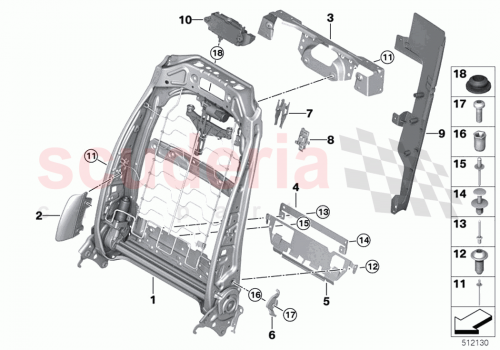 Part Diagram for Rolls Royce 52109109310