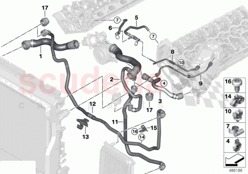 Part Diagram for Rolls Royce 17128602706