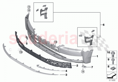 Part Diagram for Rolls Royce 51117413145