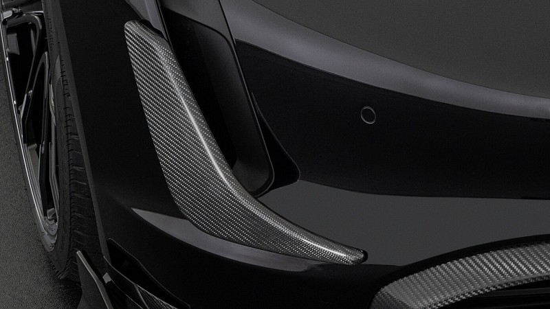 Photo of Brabus CARBON FRONT FASCIA ATTACHMENTS (Outer) for the Porsche Taycan - Image 2
