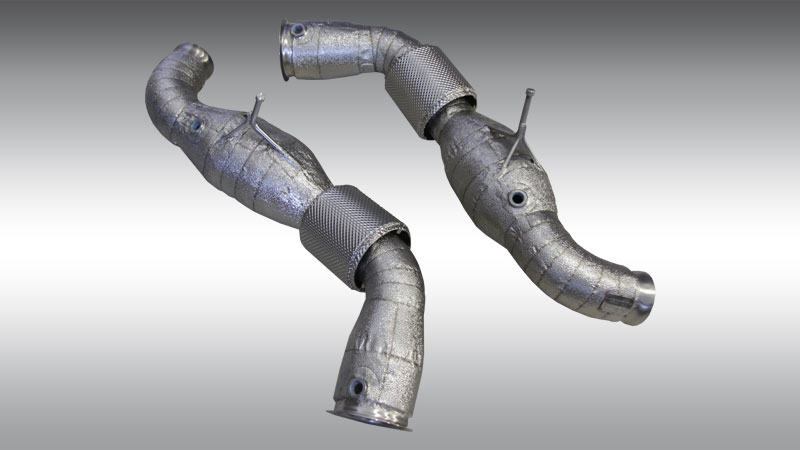 Photo of Novitec SPORT METAL CATALYSTS (SET) HEAT-PROTECTED TO USE WITH NOVITEC- AND ORIGINAL EXHAUST SYSTEM for the McLaren 720S - Image 1